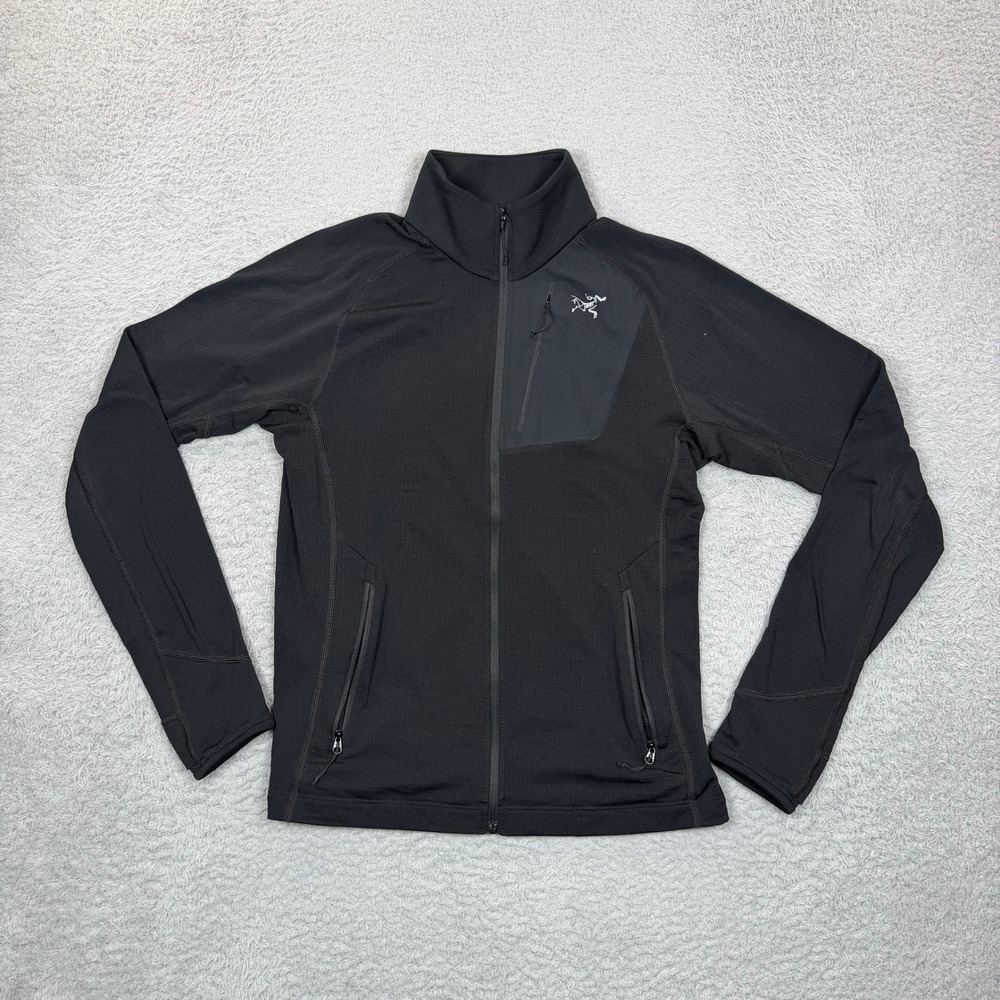 Arcteryx Rho AR Zip Neck Fleece Jacket Womens Medium Black Full Zip 304660